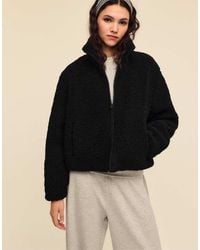 Stradivarius - Zip-up Faux Shearling Lined Jacket - Lyst
