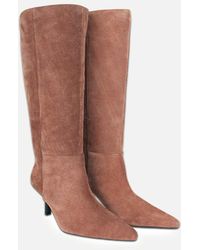 OFF THE HOOK - Rhea Suede Stiletto Heel Knee High Boots - Lyst