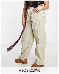 ASOS - Asos Design Curve Pull On Cargo Pants With Pocket Details - Lyst