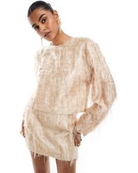 & Other Stories - – langärmliges oberteil aus haarig strukturiertem jacquard - Lyst