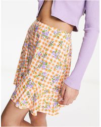 Miss Selfridge - Seam Detail Mini Skirt - Lyst