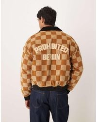 Prohibited - Checked Bomber Jacket - Lyst