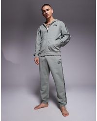 EA7 - Armani Cuffed joggers Co-ord With Logo Tape Detail - Lyst