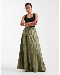 Threadbare - – gestufter maxirock aus popeline - Lyst