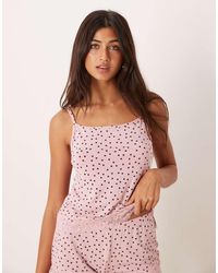 ASOS - Mix & Match Pyjama Cami With Lace Trim - Lyst