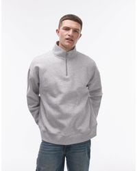 TOPMAN - – hochwertiges oversize-sweatshirt aus schwerem stoff - Lyst