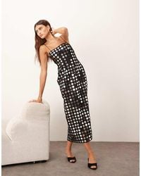ARRANGE - Mirror Embellished Cami Column Midi Dress - Lyst