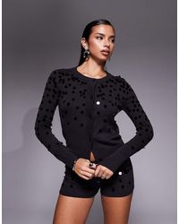 Edikted - Co-ord Cierra Sequin Knit Cardigan - Lyst