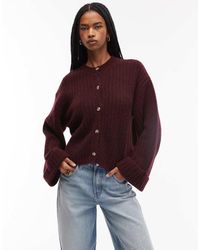 ASOS - Gebreid Vest Met Omgeslagen Manchetten En Wollook - Lyst