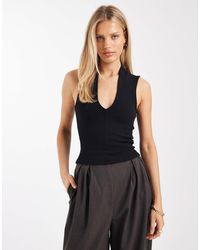 ASOS - Curve – oberteil aus kompakter baumwolle - Lyst