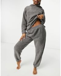 borg hoodie and jogger lounge set