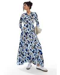 Y.A.S - Y.a.s - robe chemise longue avec imprimé léopard oversize - Lyst