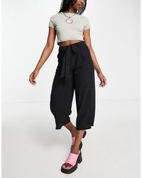 ONLY - Tie Waist Culottes - Lyst