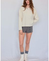 Stradivarius - Knit Round Neck T-shirt - Lyst