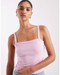JJXX - Ribbed Square Neck Vest - Lyst