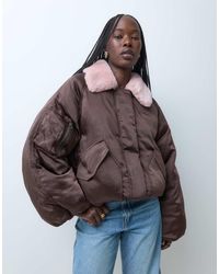Muse Assembly - Faux-Fur Kraag Meg Puffer Jack - Lyst