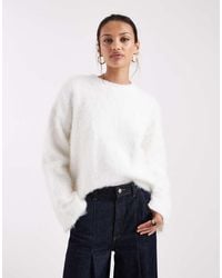 ASOS - Brushed Oversized Knitted Jumper With Wool - Lyst