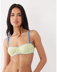 ASOS - Parker Sheer Mesh Underwire Balcony Bra With Contrast Trim - Lyst