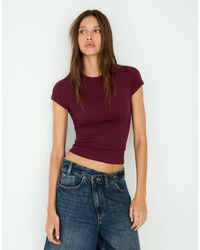 Bershka - Short Sleeve Crew Neck T-Shirt - Lyst
