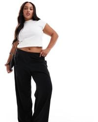 Vero Moda - Loose Pull On Trousers With Side Stripe - Lyst