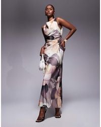 ASOS - Drape Bodice Maxi Dress With Cowl Back Detail - Lyst