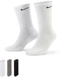 Nike - Training Everyday Cushioned 3 Pack Crew Sock - Lyst