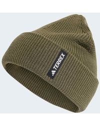adidas - Terrex cold.rdy - bonnet en laine - olive strata, noir et blanc - Lyst