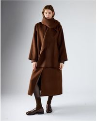 Glamorous - Wrap Front Coat With Scarf - Lyst