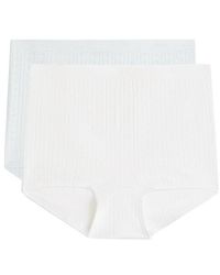 Oysho - 2 Seamless Soft-Touch Openwork Shortie Briefs - Lyst