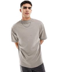 ASOS - Crew Neck T-shirt With Texture - Lyst