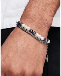 ASOS - Confezione Da 2 Bracciali Da Festival Con Perle Sintetiche - Lyst