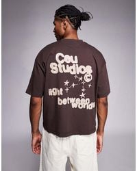 ASOS - Boxy Oversized T-Shirt With Front And Back Text Print - Lyst