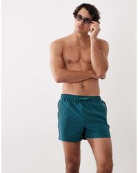 River Island - Swim Shorts With Zip Detail - Lyst