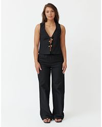 4th & Reckless - Linen Look Wide Leg Trousers - Lyst