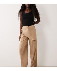 The Frolic - Wrap Front Tie Straight Leg Pants - Lyst
