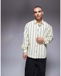 ASOS - Camicia Oversize Gialla A Righe - Lyst