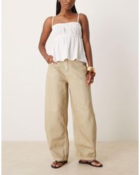 ASOS - High Waisted Barrel Leg Jeans - Lyst