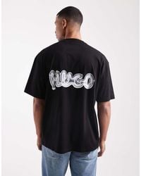 HUGO - Nyrotee Bubble Logo Back Print Oversized T-shirt - Lyst