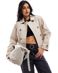 ONLY - Trench-coat court - beige - Lyst