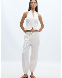 Stradivarius - Linen-effect Sarouel Trousers - Lyst