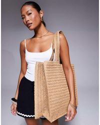 South Beach - Strand-Tote Van Stro Met Schouderband - Lyst