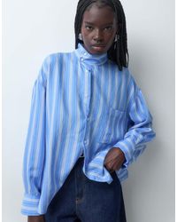 Mango - High Neck Long Sleeve Blouse - Lyst