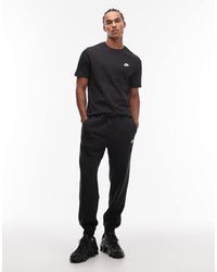 Nike - Joggers Negros Con El Bajo Ajustado De Felpa De Club - Lyst