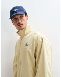 ASOS - Boxy Oversized Zip Through Funnel Neck Jacket With Chest Embroidery - Lyst