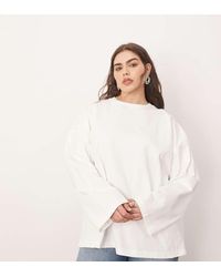 ARRANGE - Curve Cotton Oversized Long Sleeve T-shirt - Lyst