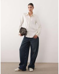 Mango - Satin Shirt - Lyst