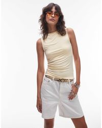 TOPSHOP - Premium Slash Neck Tank - Lyst