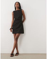 Abercrombie & Fitch - Square Neck 90s Tailored Mini Dress With Hardware Detail - Lyst