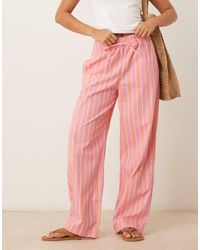 ASOS - Deckchair Stripe Pull On Trousers - Lyst