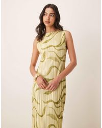 ASOS - Plisse Sleeveless Column Midi Dress - Lyst